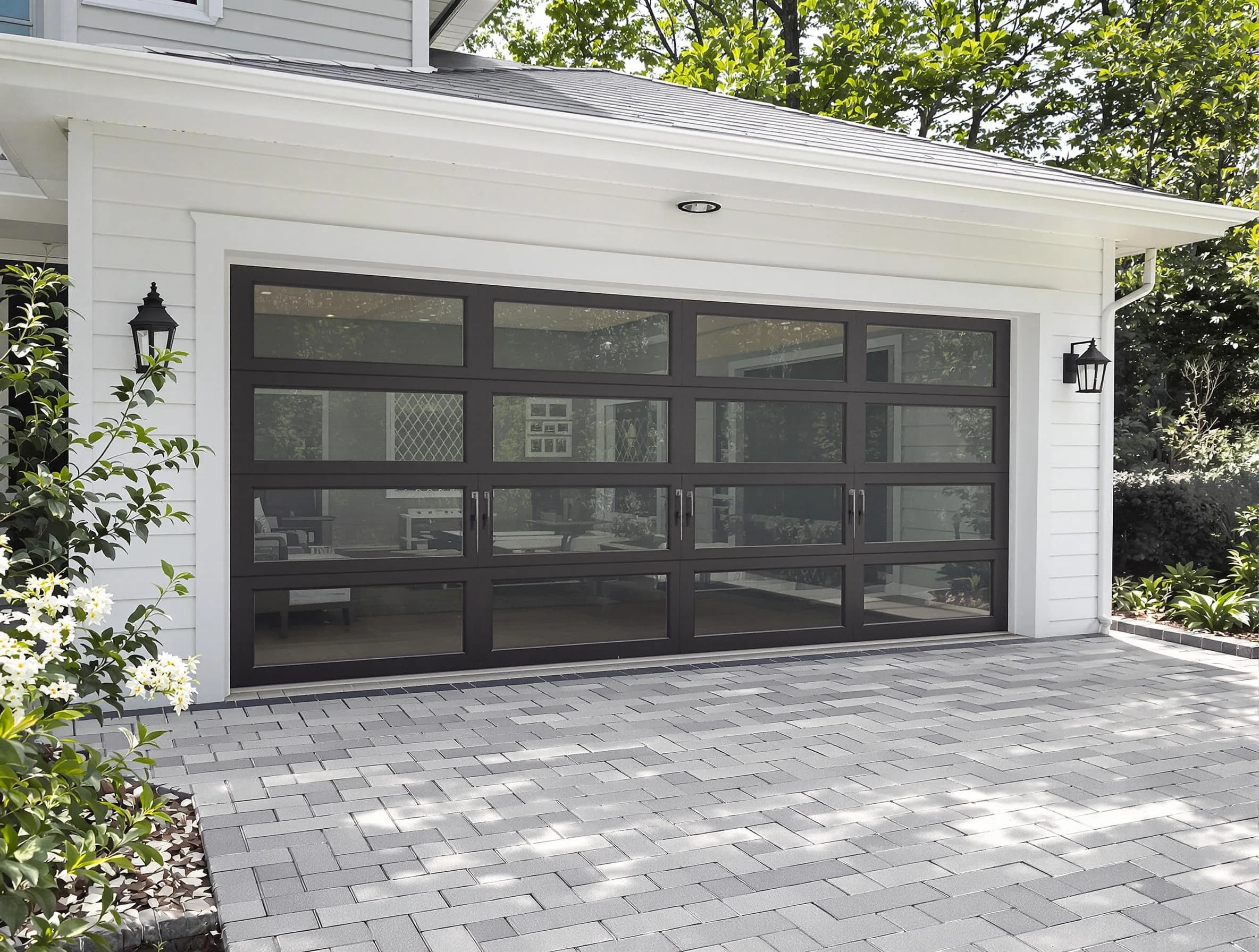 Carnot-Moon Garage Door Repair design specialist presenting custom garage door options to Carnot-Moon homeowner