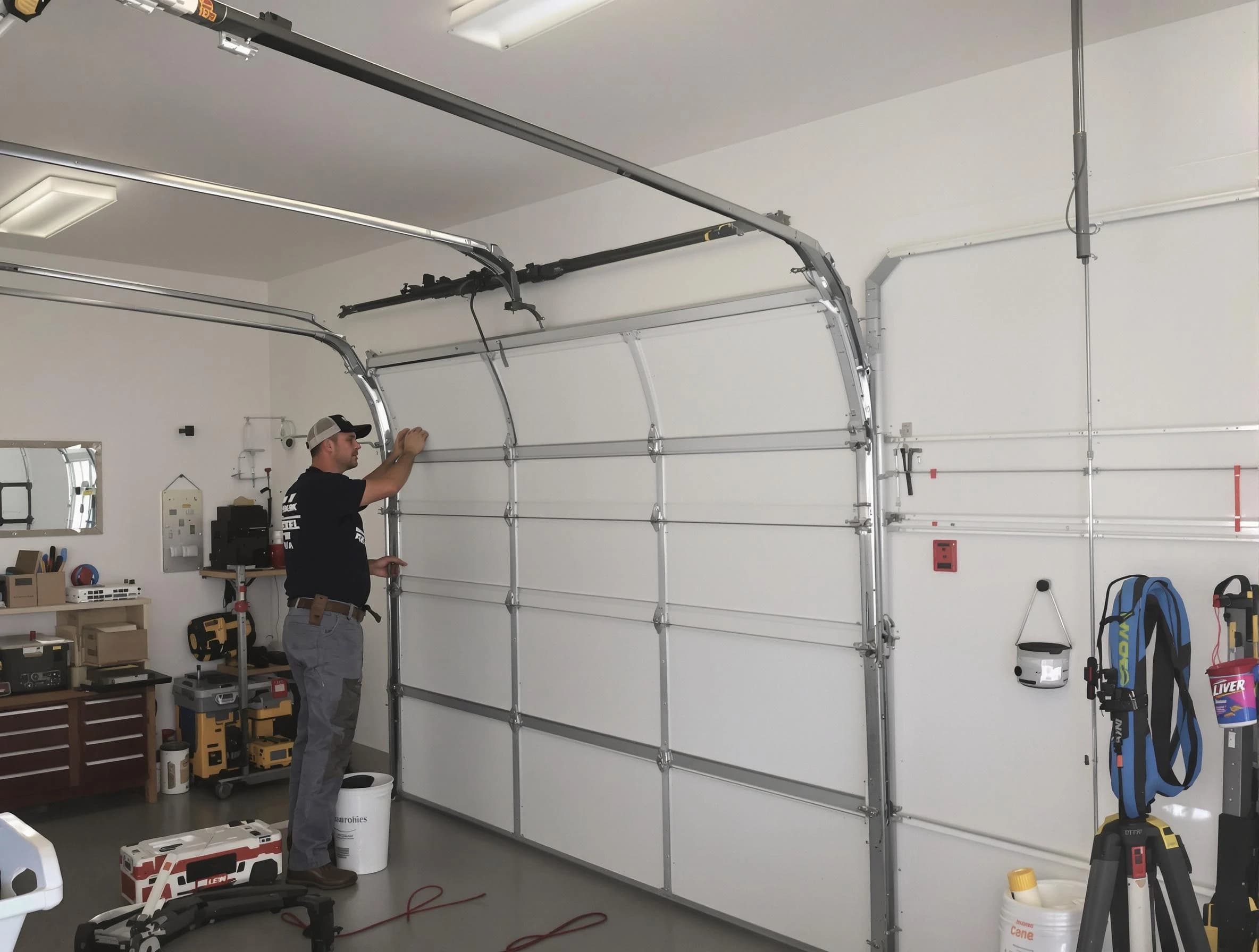Carnot-Moon Garage Door Repair team installing new garage door in Carnot-Moon