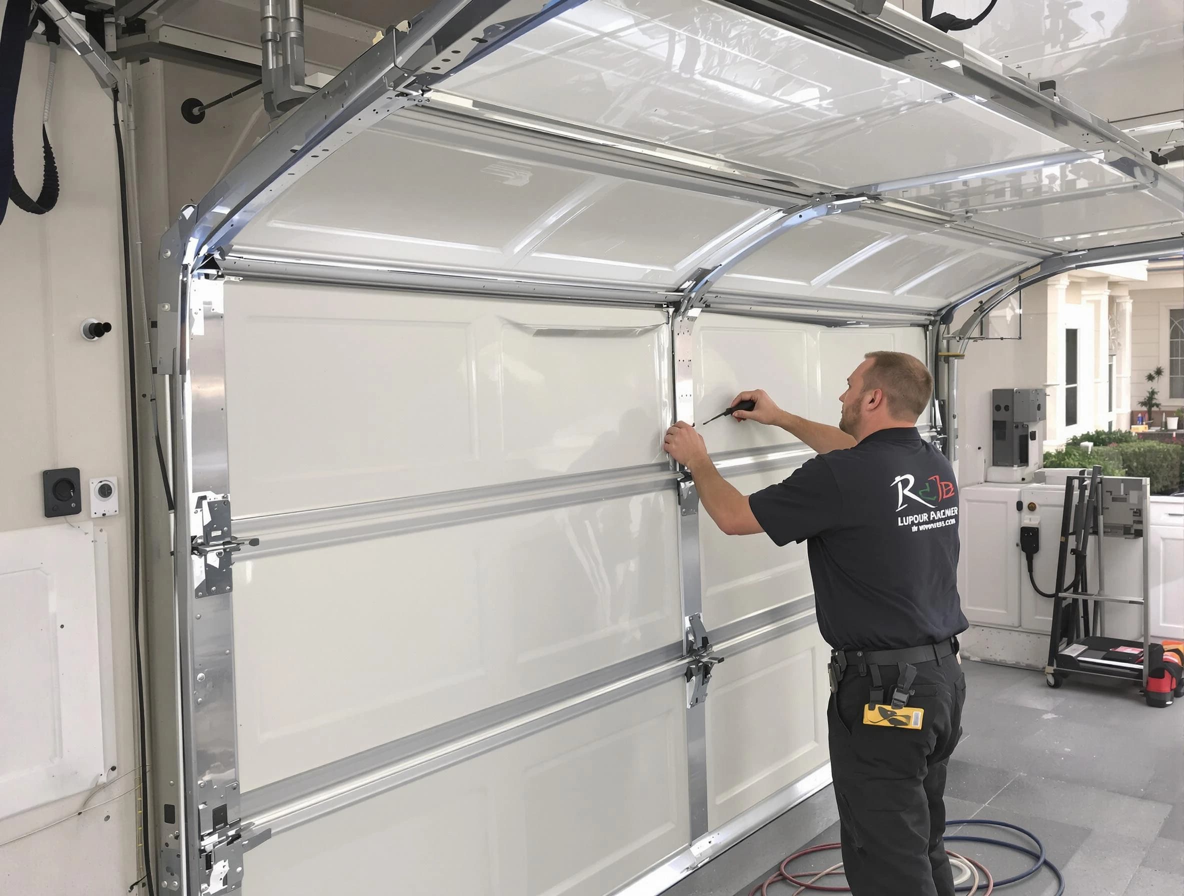 Carnot-Moon Garage Door Repair professional performing panel repair in Carnot-Moon