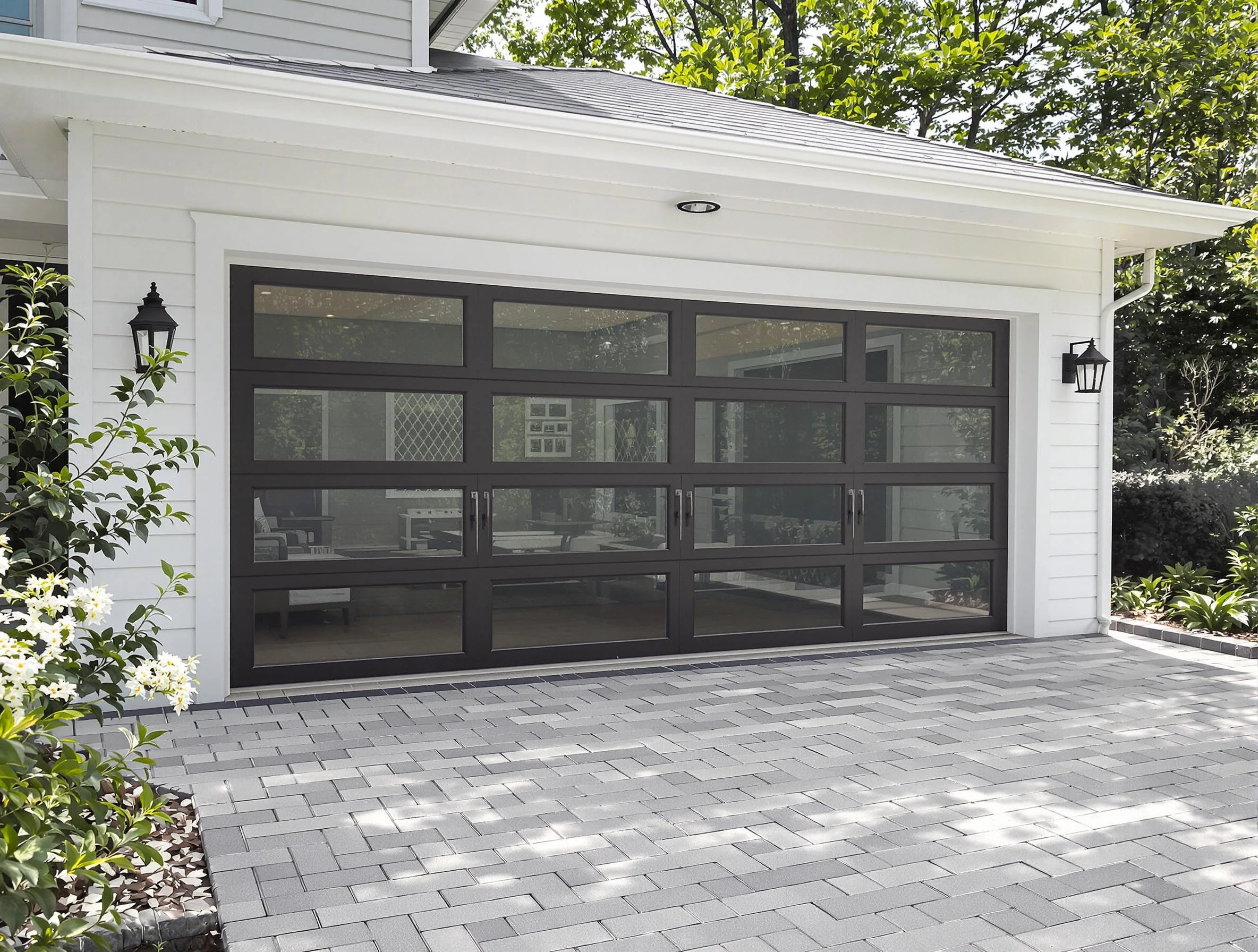 Carnot-Moon Garage Door Repair design specialist presenting custom garage door options to Carnot-Moon homeowner